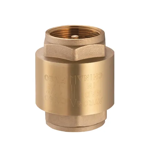 Brass Spring Check Valve - 3600 (Brass core, heavy type, the inner core plate open more, PN20) - Ayron Brand